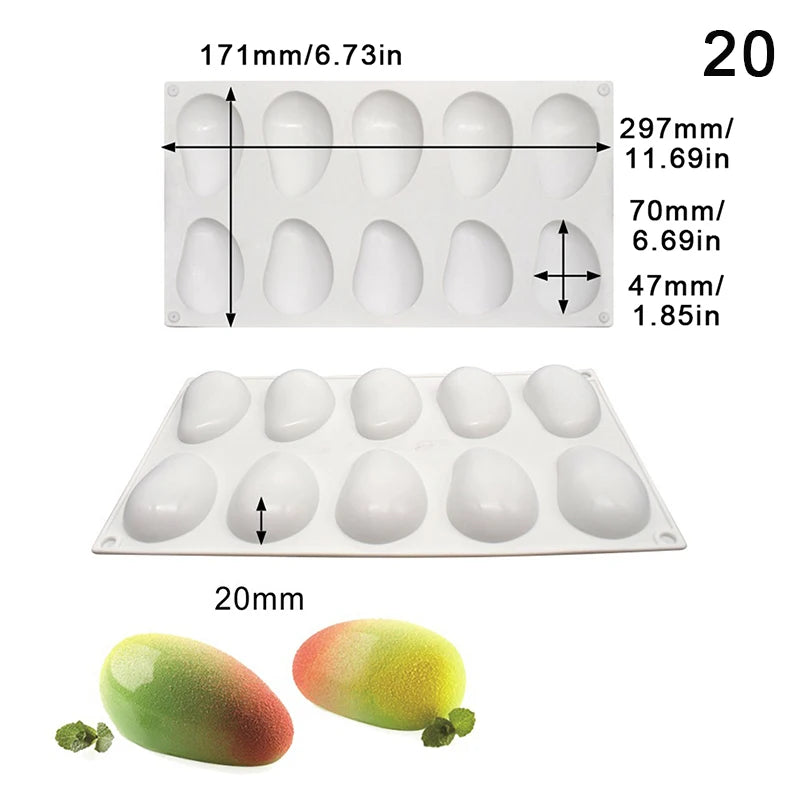 Food-Grade Silicone Fruit Series Cake Mold – Multi-Shape (Pineapple, Peach, Strawberry) for Baking&Mousse Desserts,Easy Release