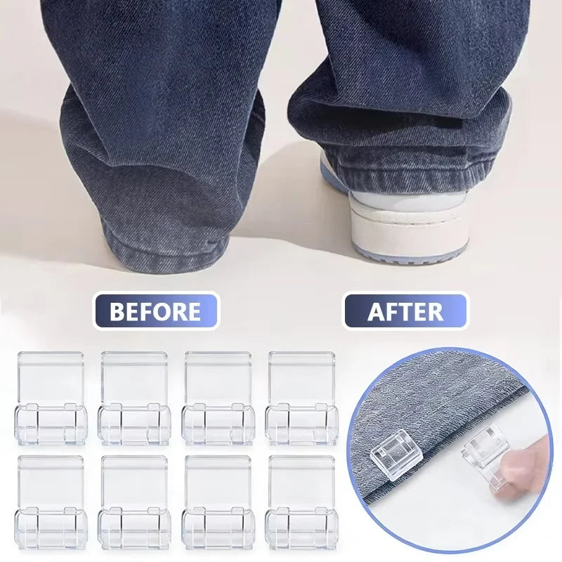 Invisible Pant Leg Adjustment Clips Anti-dragging Trouser Cuff Fastener Adjustable Pants Shortening Buttons Hidden Hem Fix Clips