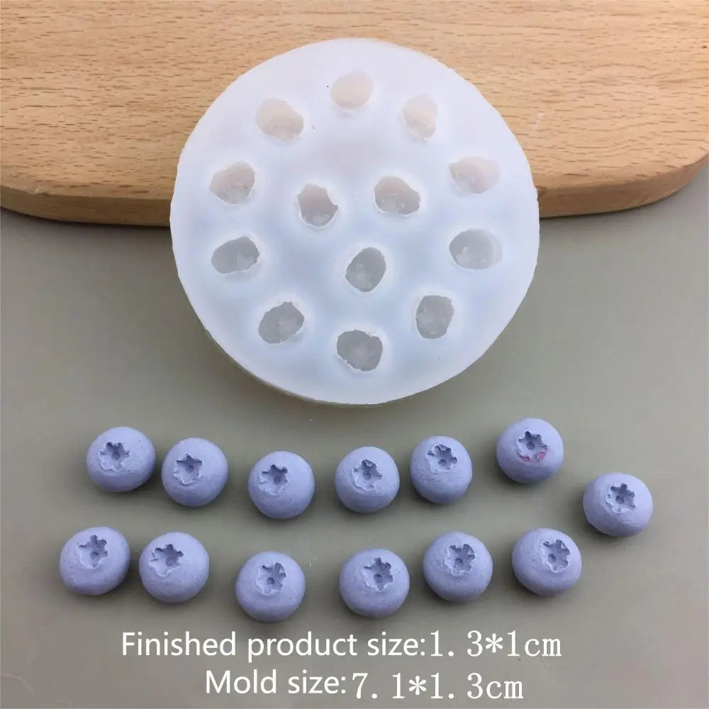 Cute 3D Candle Silicone Mold Simulation Fruit Blueberry Raspberry Shaped Chocolate Mold DIY Cake Decorating Tool Homemade