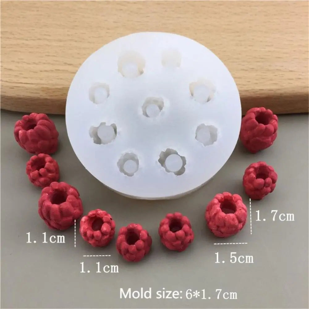 Cute 3D Candle Silicone Mold Simulation Fruit Blueberry Raspberry Shaped Chocolate Mold DIY Cake Decorating Tool Homemade