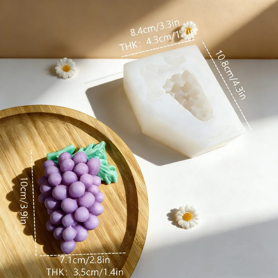 Banana Mango Grape Pineapple Gypsum Silicone Mold Multi-Use For DIY Fruit Candle Wax Mold Plaster Ornament Home Decoration