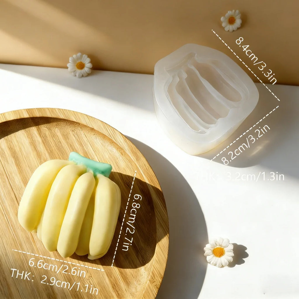 Banana Mango Grape Pineapple Gypsum Silicone Mold Multi-Use For DIY Fruit Candle Wax Mold Plaster Ornament Home Decoration