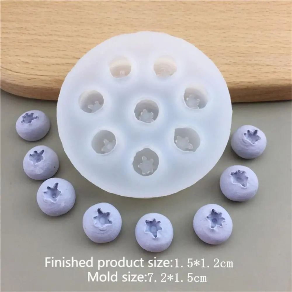 Cute 3D Candle Silicone Mold Simulation Fruit Blueberry Raspberry Shaped Chocolate Mold DIY Cake Decorating Tool Homemade