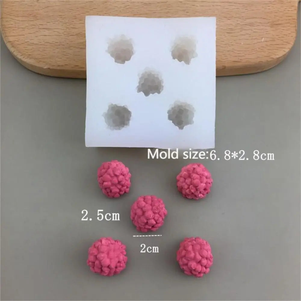 Cute 3D Candle Silicone Mold Simulation Fruit Blueberry Raspberry Shaped Chocolate Mold DIY Cake Decorating Tool Homemade