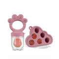 Baby Fruit Food Feeder & Freezer Nibble Tray Combo, Breastmilk Popsicle Molds，BPA Free Silicone Feeder，Infant Self Feeding, 4M+