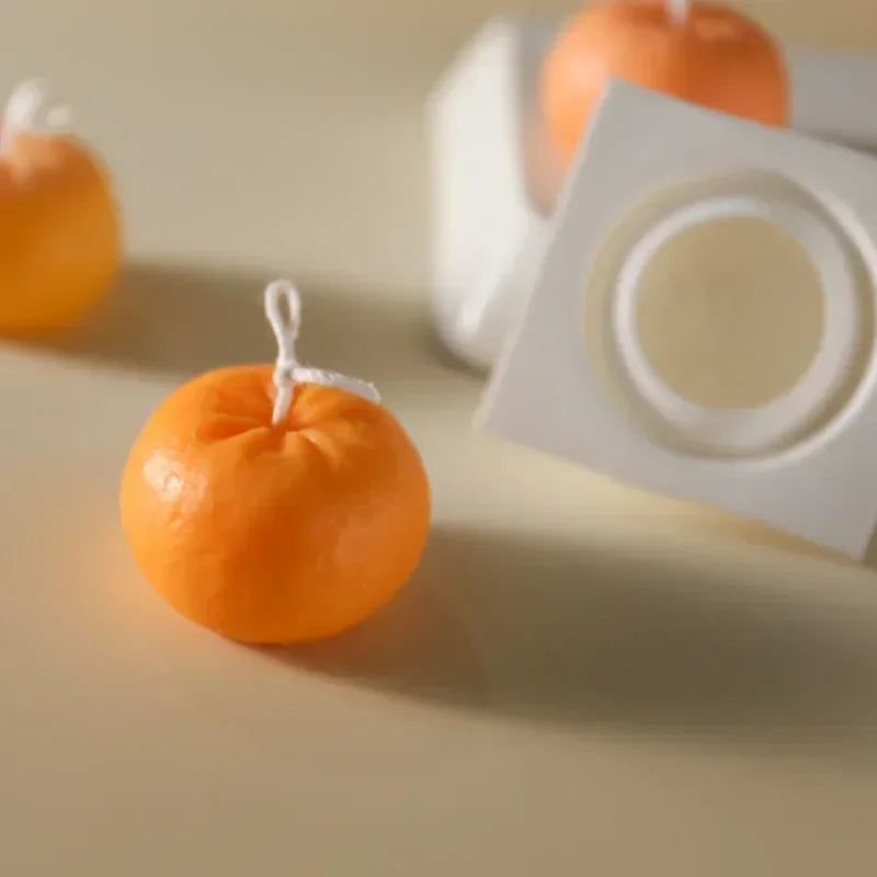 Creative Orange Shape Candle Silicone Mold Fruit Shape Mousse Baking Mold for Candle Making Molds Accessories Supplies Crafts