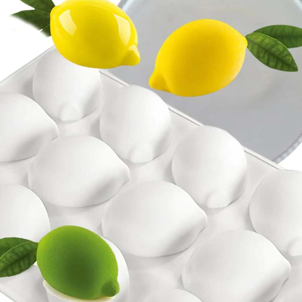 15-Cavity Silicone Lemon Mold Fruit Shape Baking Tray Tool for Desserts Mousse Cake Candy Chocolate Pastry Ice Cream Pudding