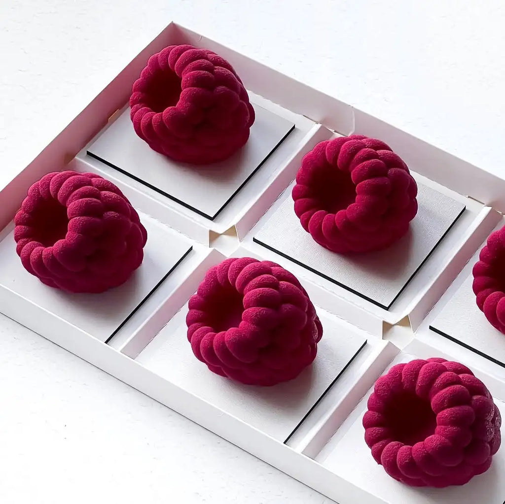 6-Cell Blueberry or Raspberry Design Food Grade French Fruit Mousse Mould Silicone Cake Mold Chocolate Mold Dessert Baking Tools