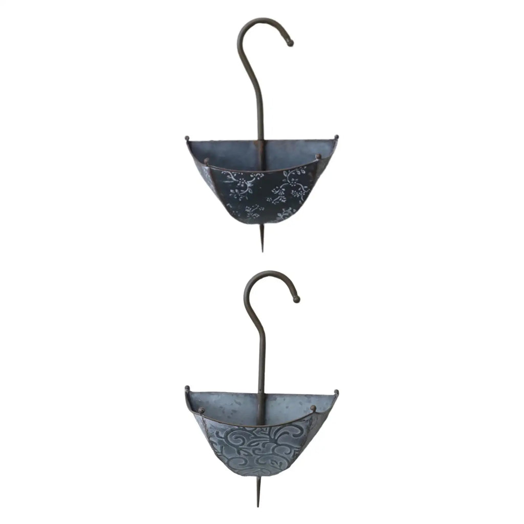 Iron Wall Planter Umbrella Shape Hanging Flowerpot Decorative Garden Decor for Balcony and Courtyard Walls