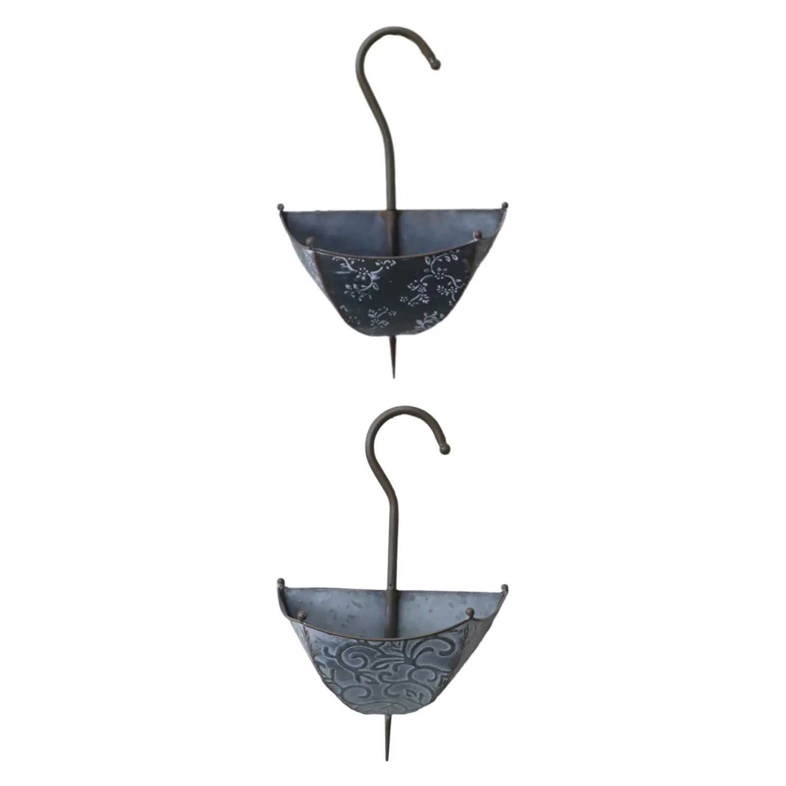 Iron Wall Planter Umbrella Shape Hanging Flowerpot Decorative Garden Decor for Balcony and Courtyard Walls