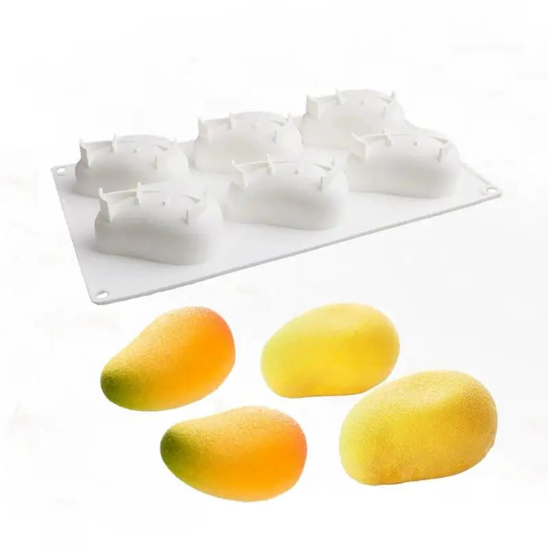 3D Mango-Designed Silicone Cake Mold – Food-Grade Bakeware for Fruit Mousse, Desserts, and Party Pastries