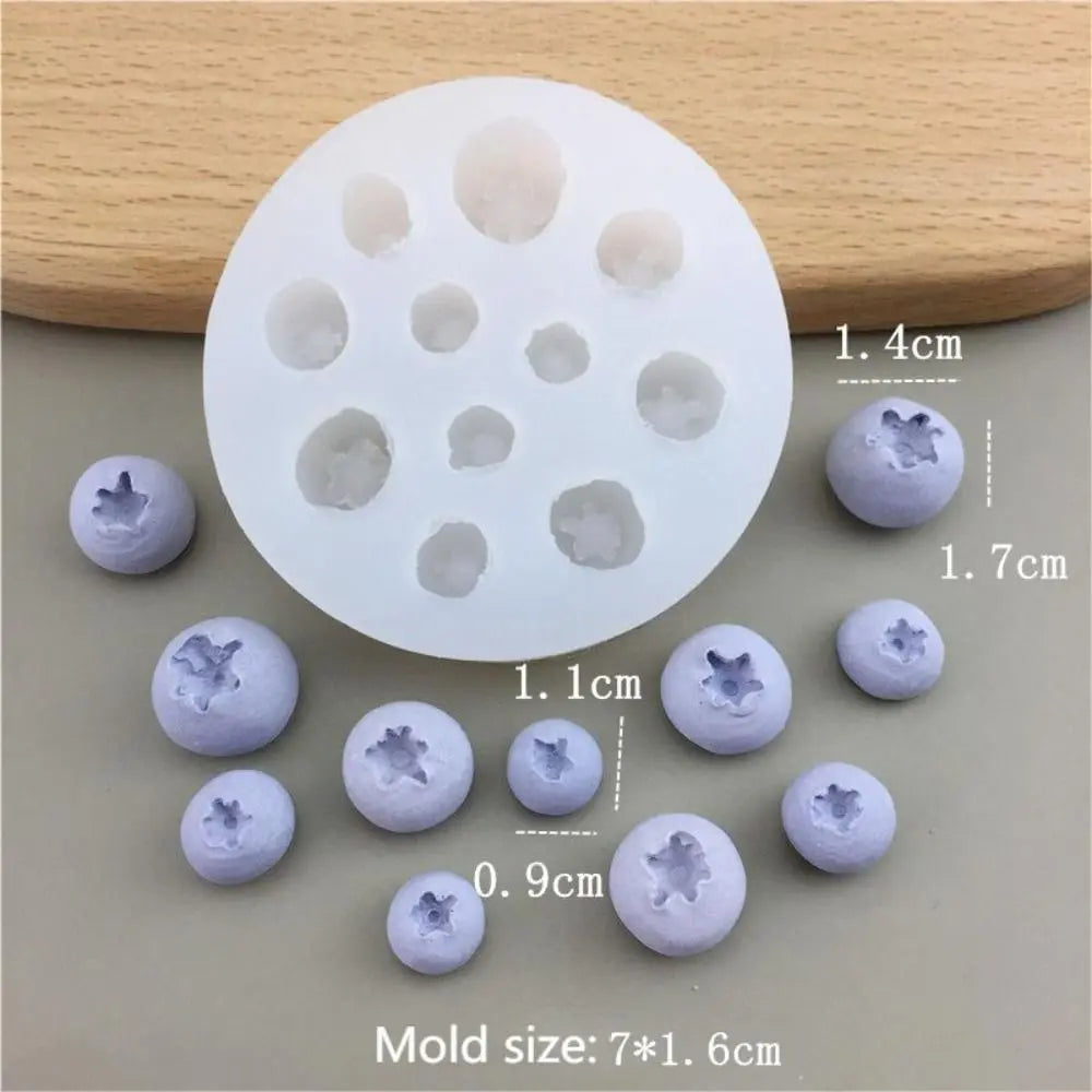 Cute 3D Candle Silicone Mold Simulation Fruit Blueberry Raspberry Shaped Chocolate Mold DIY Cake Decorating Tool Homemade