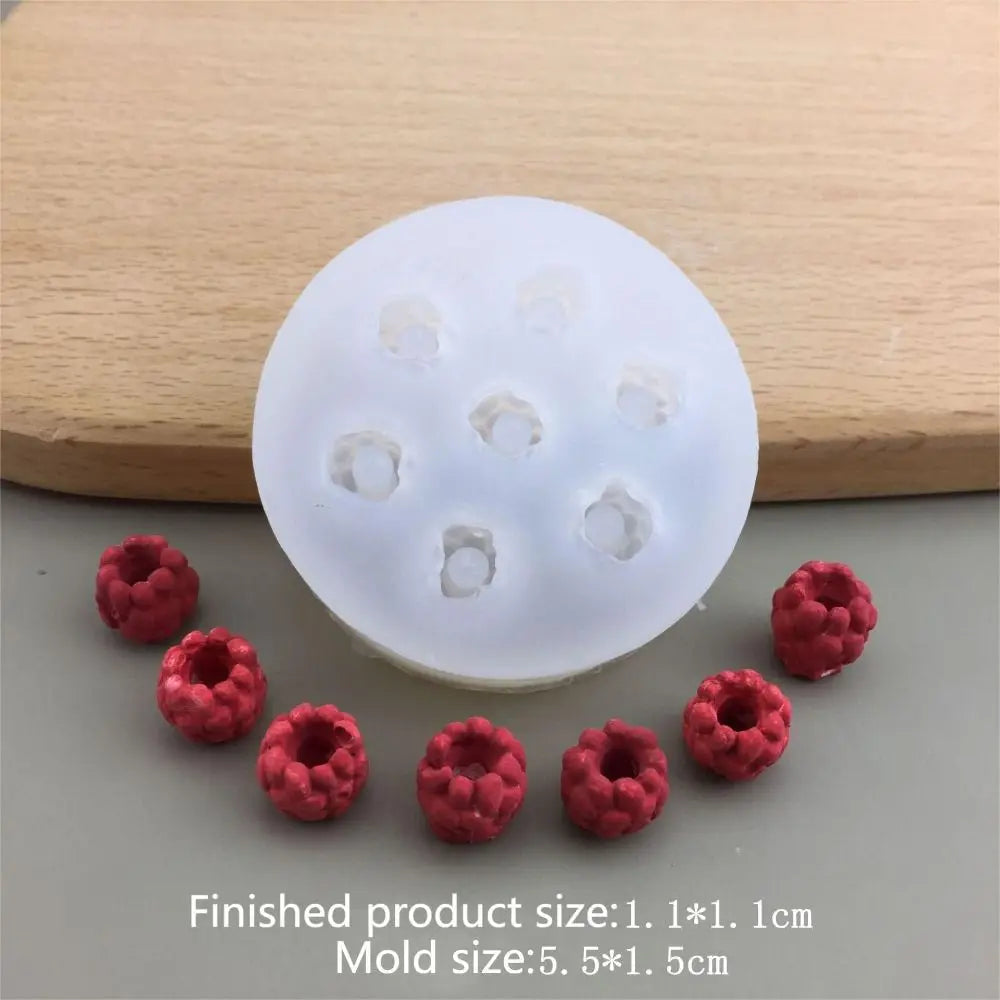 Cute 3D Candle Silicone Mold Simulation Fruit Blueberry Raspberry Shaped Chocolate Mold DIY Cake Decorating Tool Homemade