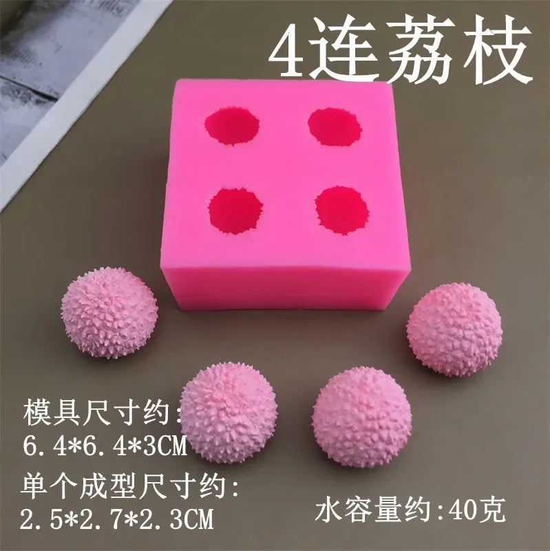 Orange Fruit Candle Mold DIY Strawberry Cake Decor Mold 3D Pumpkin Lemon Scented Candle Plaster Mold Soap Making Home Decor Gift
