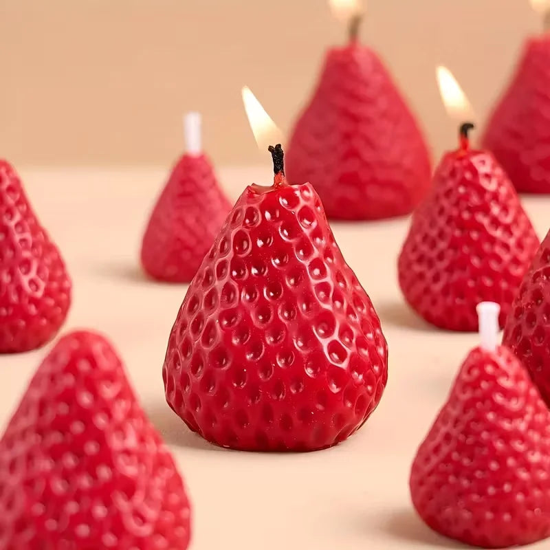 Strawberry Silicone Candle Mold for DIY Aromatherapy Soap Resin Crafts Valentine's Day Wedding Birthday Gift Making