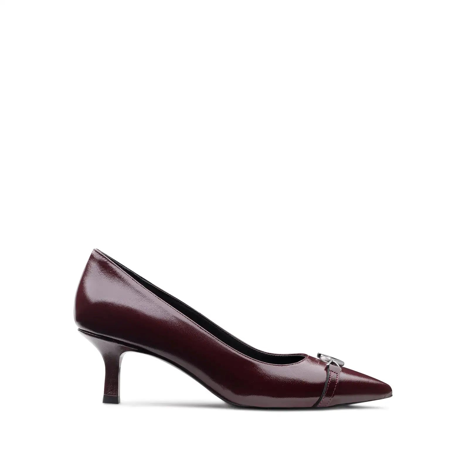 For VALENTINO Bordeaux Vernice Pumps Elegant Décolleté Design