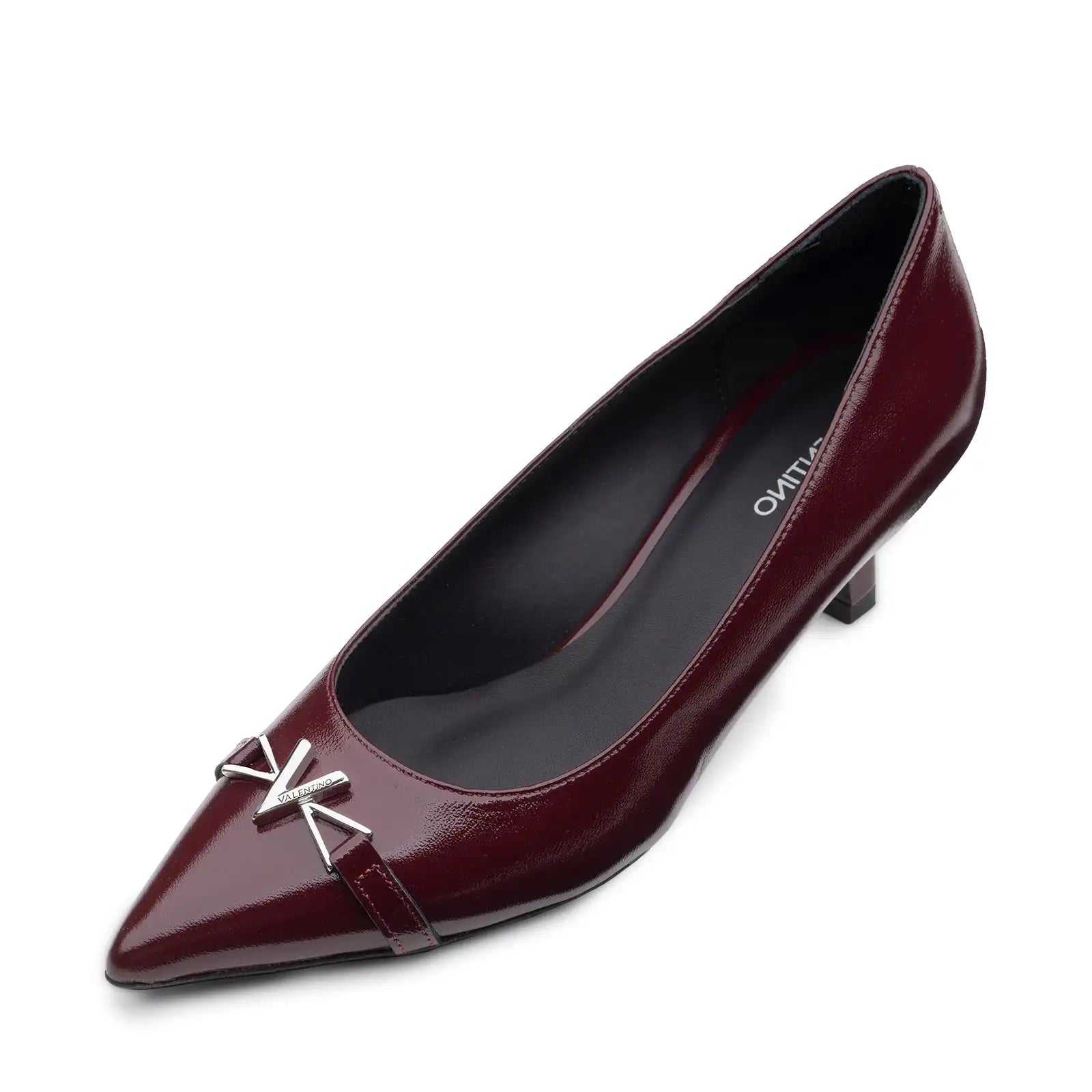 For VALENTINO Bordeaux Vernice Pumps Elegant Décolleté Design
