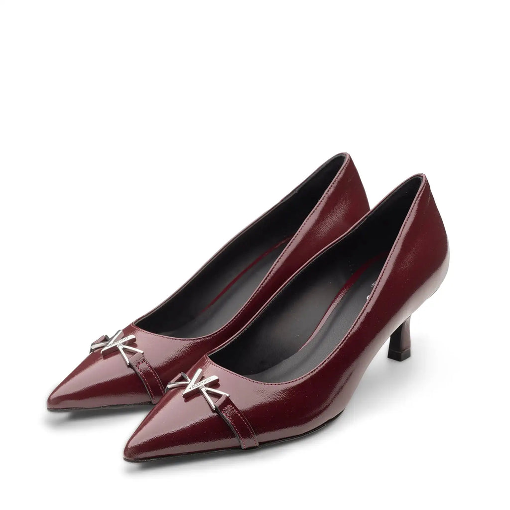For VALENTINO Bordeaux Vernice Pumps Elegant Décolleté Design