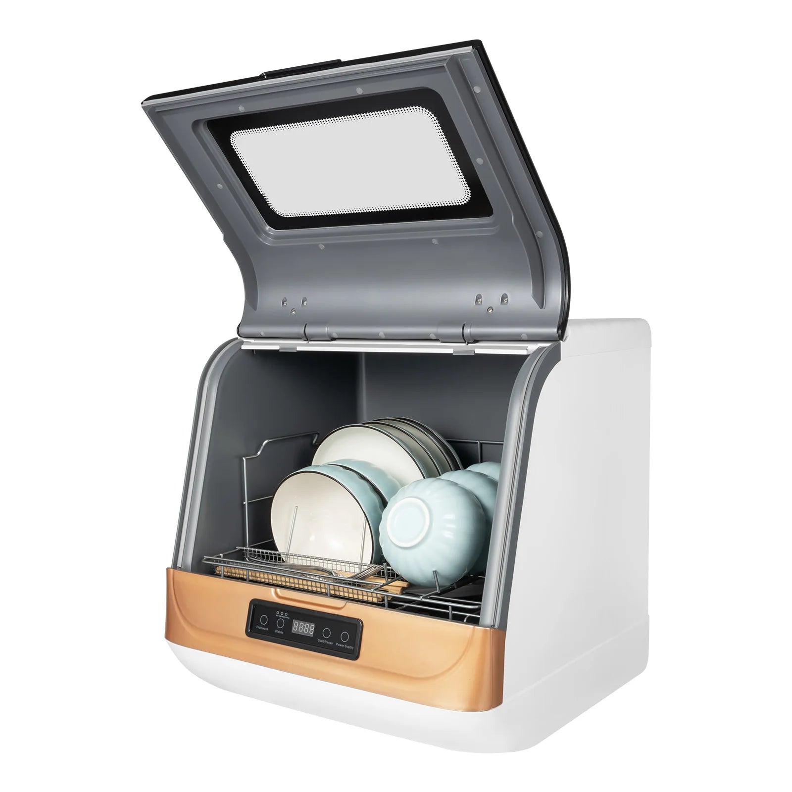 Electronic Dishwasher 12-20 Pieces of Tableware Three Washing Conditions Portable Mini Dishwasher for Apartments& RVs