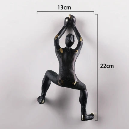 Nordic Vintage Home Decor Minimalist Climber Wall Ornaments Creative Living Room Background Soft Resin Craft Decor