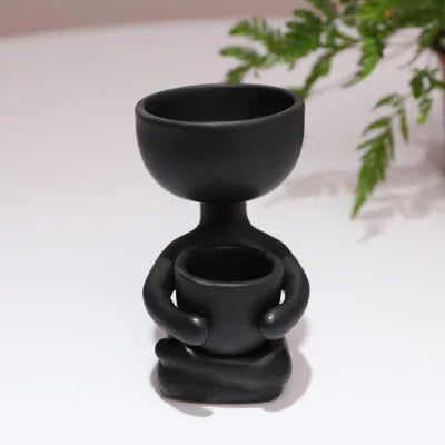 Humanoid Ceramic Flower Pot Creative Office Living Room Mini Humanoid Plants Vase Home Decor Crafts Gift