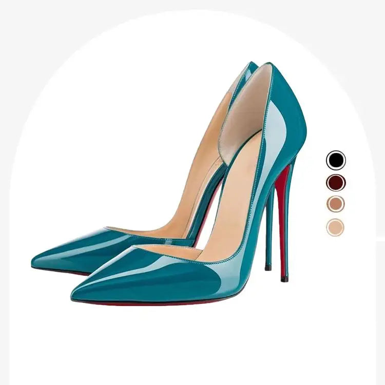 Wholesale Patent Leather Red Sole Pointed Toe High Heels Office Casual Evening Party Formal Stiletto Designer Pumps for Women