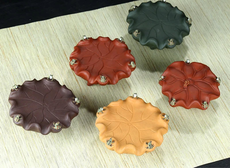Tea Pet with Color Changing, Creative Water Spray, Lotus Leaf, Frog, Kung Fu Tea Pet for Tearoom, Ornament Accessories, Gift