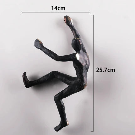 Nordic Vintage Home Decor Minimalist Climber Wall Ornaments Creative Living Room Background Soft Resin Craft Decor
