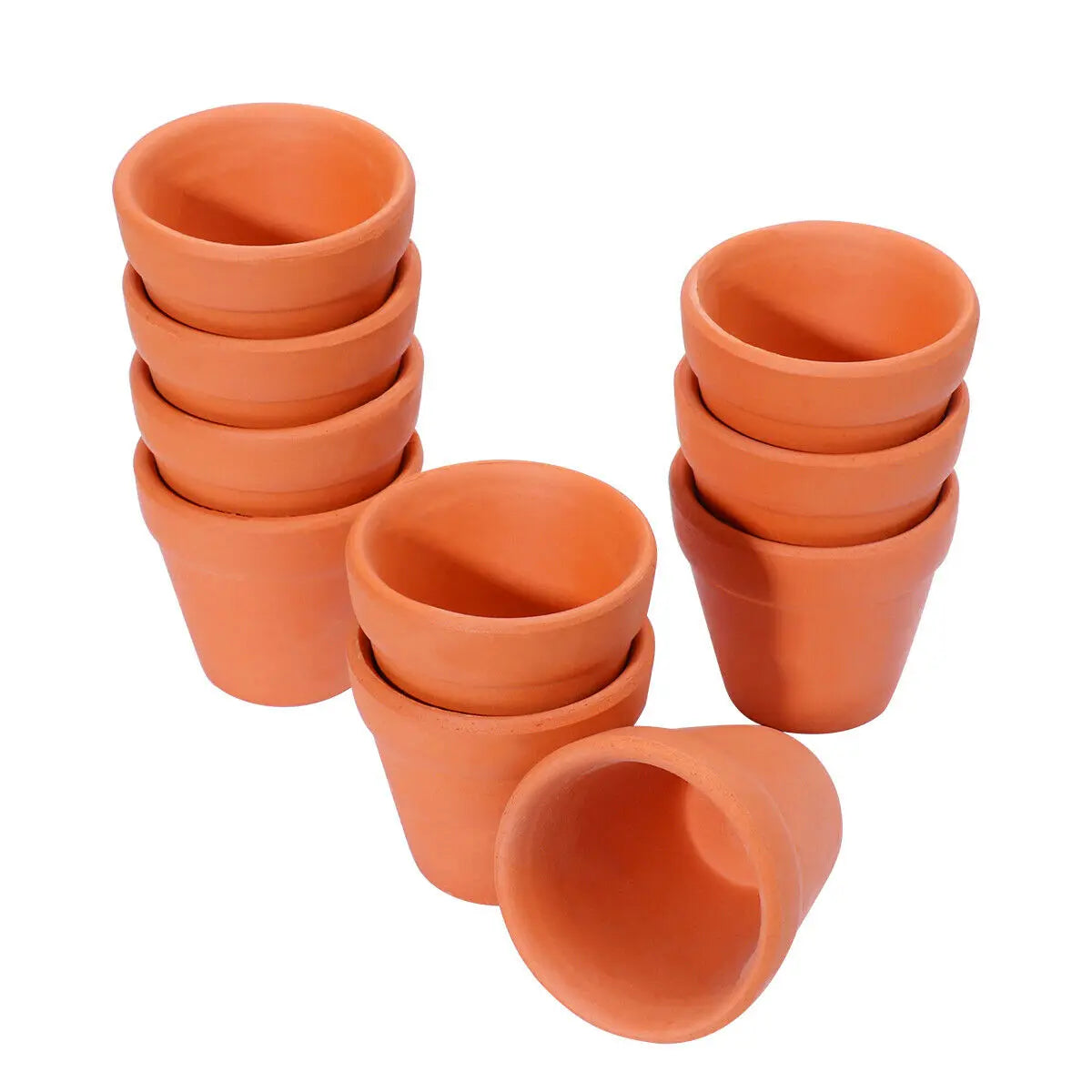 10Pcs Red Pottery Flower Pot Clay Pottery Planter Cactus Flower Pots Succulent Pot With Drainage Hole Great For Plants