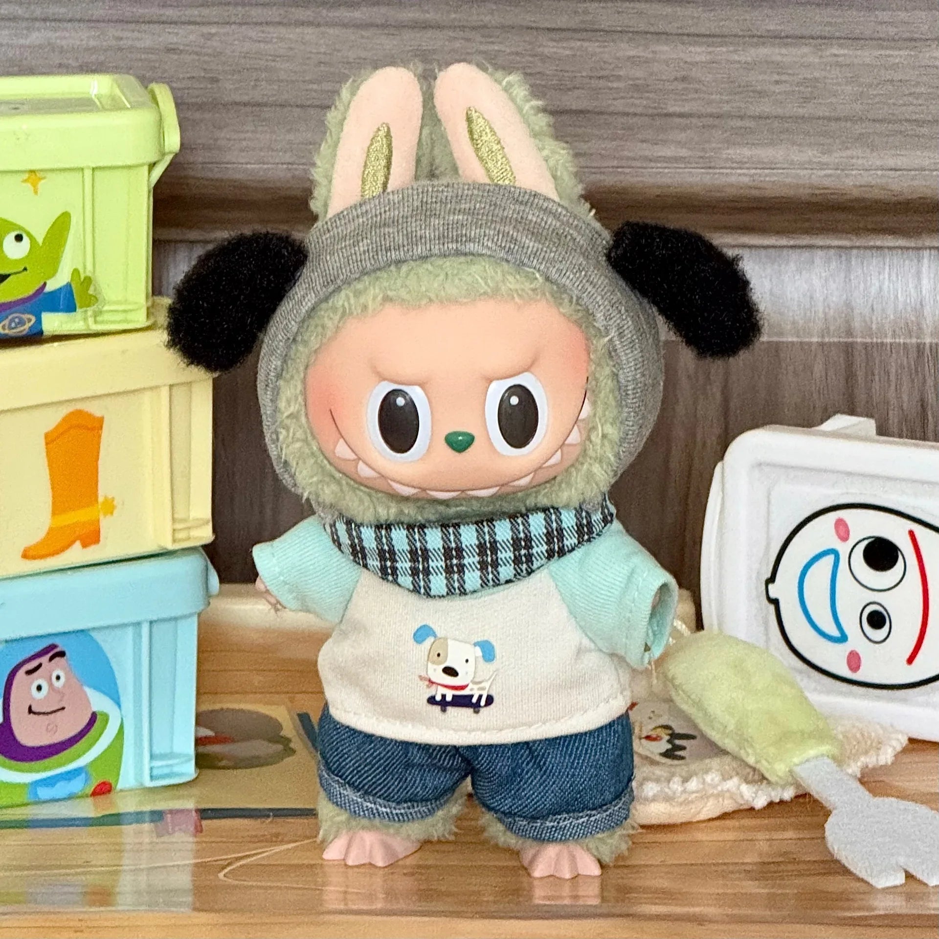 Labubu Clothes 15cm Labubu Stylish Outfit Clothes Cute Dress Up Casual Set Labubu Outfit Accessories