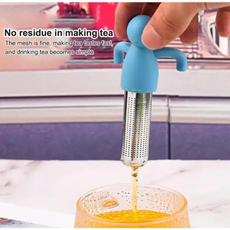 Tea Infuser Kitchen Home Use Reusable Tea Set Accessories Stainless Steel Creative Human-shaped