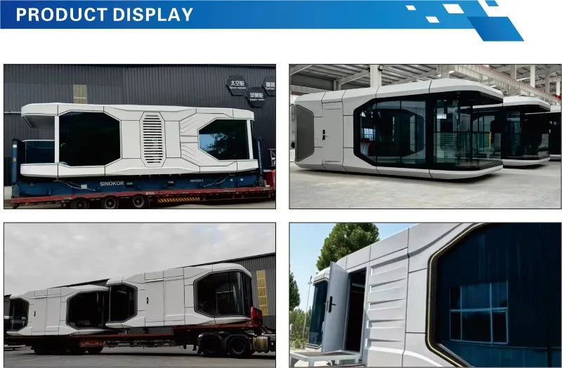 Customized Tiny House Capsule Prefab Modular Luxury Design Panoramic Window Ventilation System Smart Control