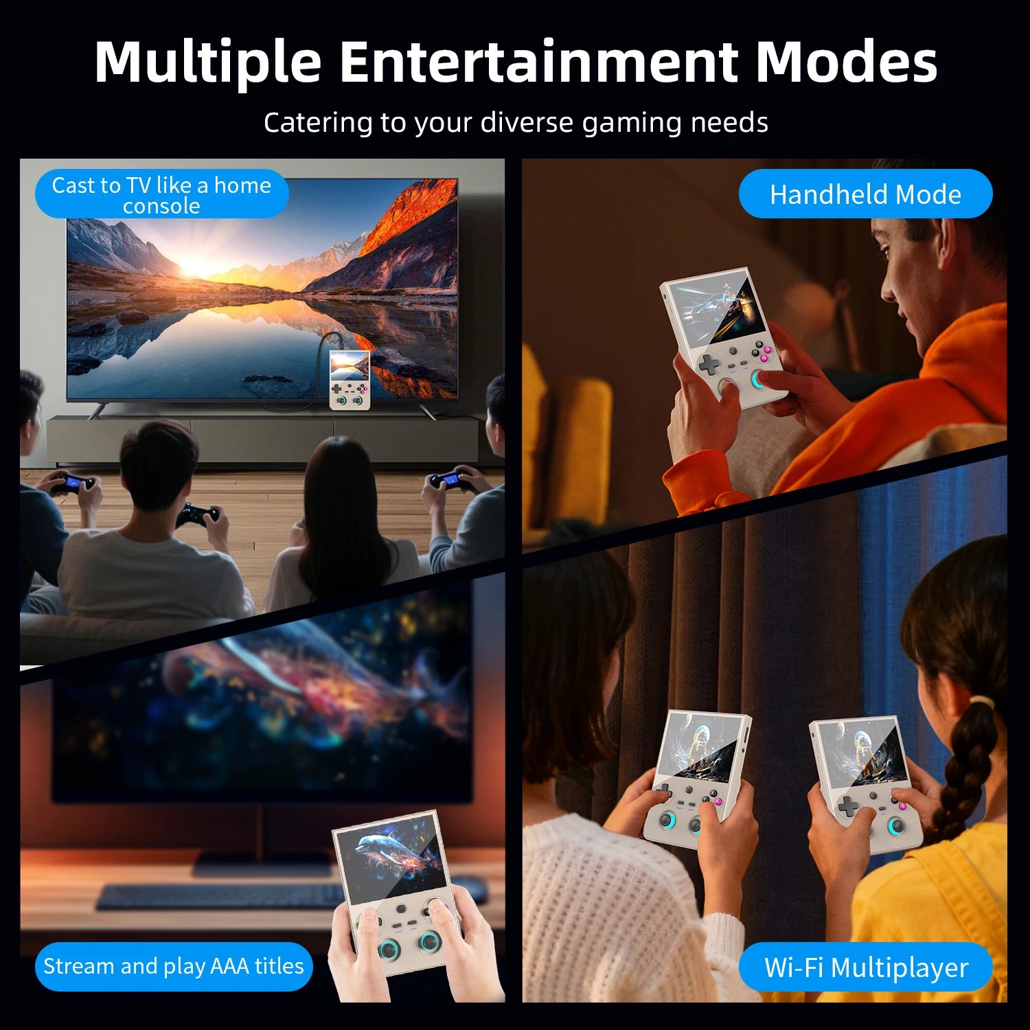 Anbernic RG477V Handheld Game Console 4.7" LTPS In-Cell Android 14 DSP Sound Effect Video Player Support AI RixelHK 1080p-DP Out