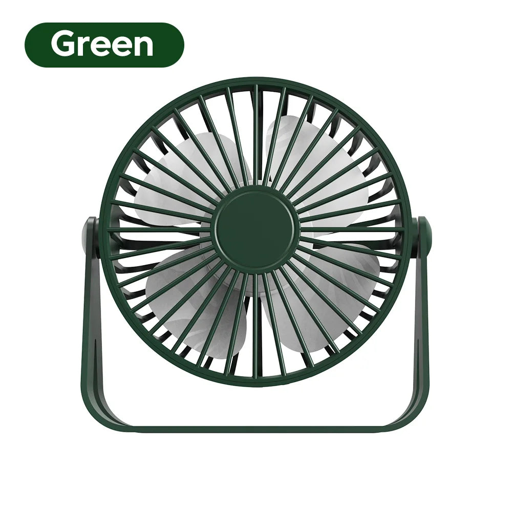 Mini USB Desktop Fan Portable 360° Adjustable Small Fan For Student Dormitory Computer Summer Gadget Home Desk Office