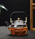 Steaming and boiling teapot, heating and boiling tea, glass kettle, household tea set, boiling