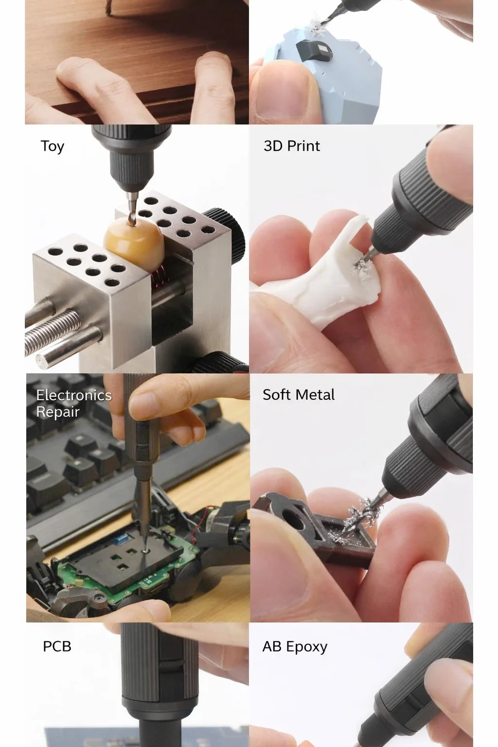 DSPIAE AT-ED01 Orbit Electric Hand Drill Screwdriver for Gunpla Plastic Wooden Soft Metal Drilling Model DIY Assembly Hobby Tool