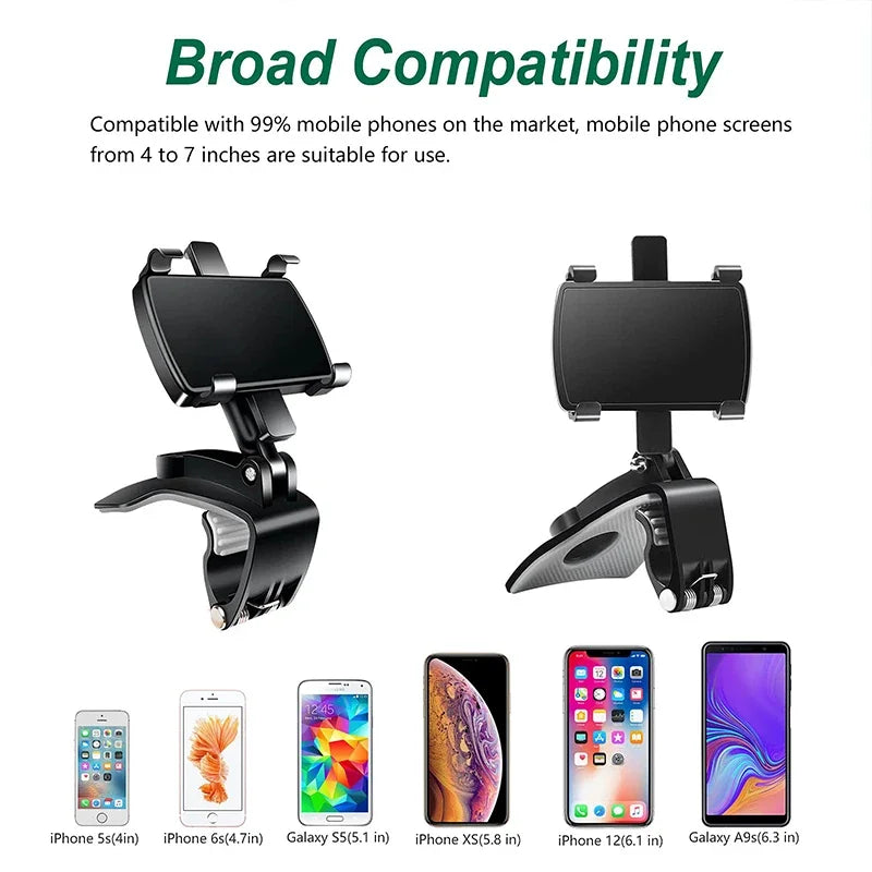 Car Phone Holder Stand Universal Car Dashboard Clip Mount GPS Cell Mobile Phone Support in Car Bracket For iPhone Samsung Xiaomi