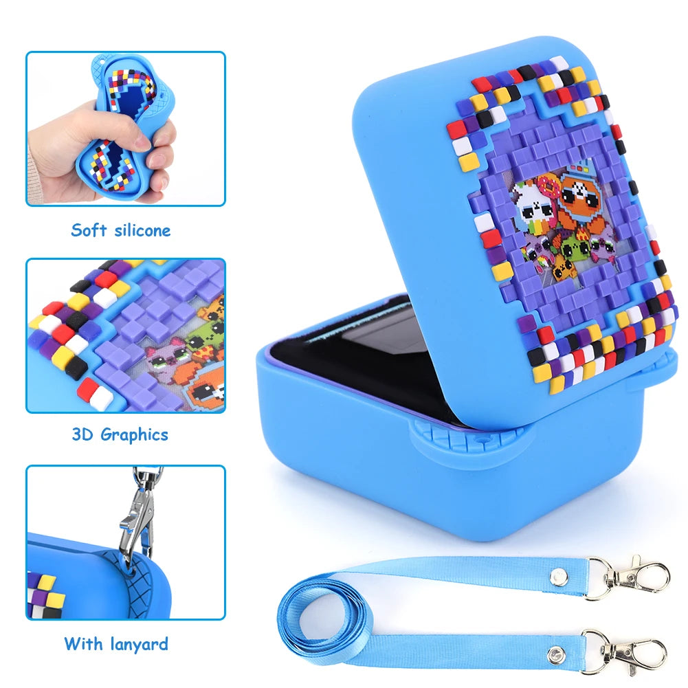 For Bitzee Disneys Digital Pet Protective Case With Lanyard Washable Silicone Cover Case Anti-Scratch Protective Skin Sleeve