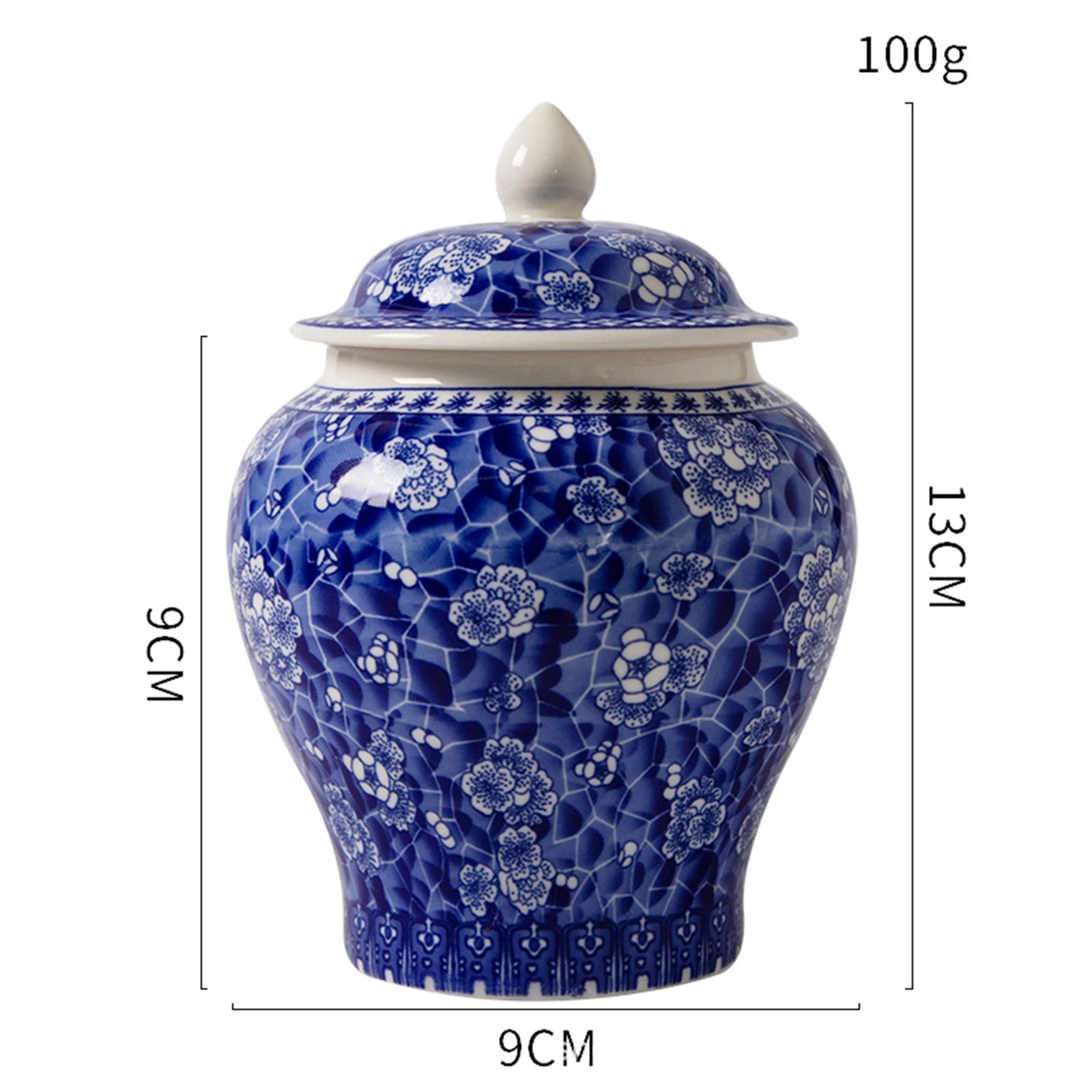 Vintage Bottle Vase Ceramic Ginger Jar with Lid Chinese Classical Decorative Jar Celadon Vase Storage Jars Candy Pots Home Decor