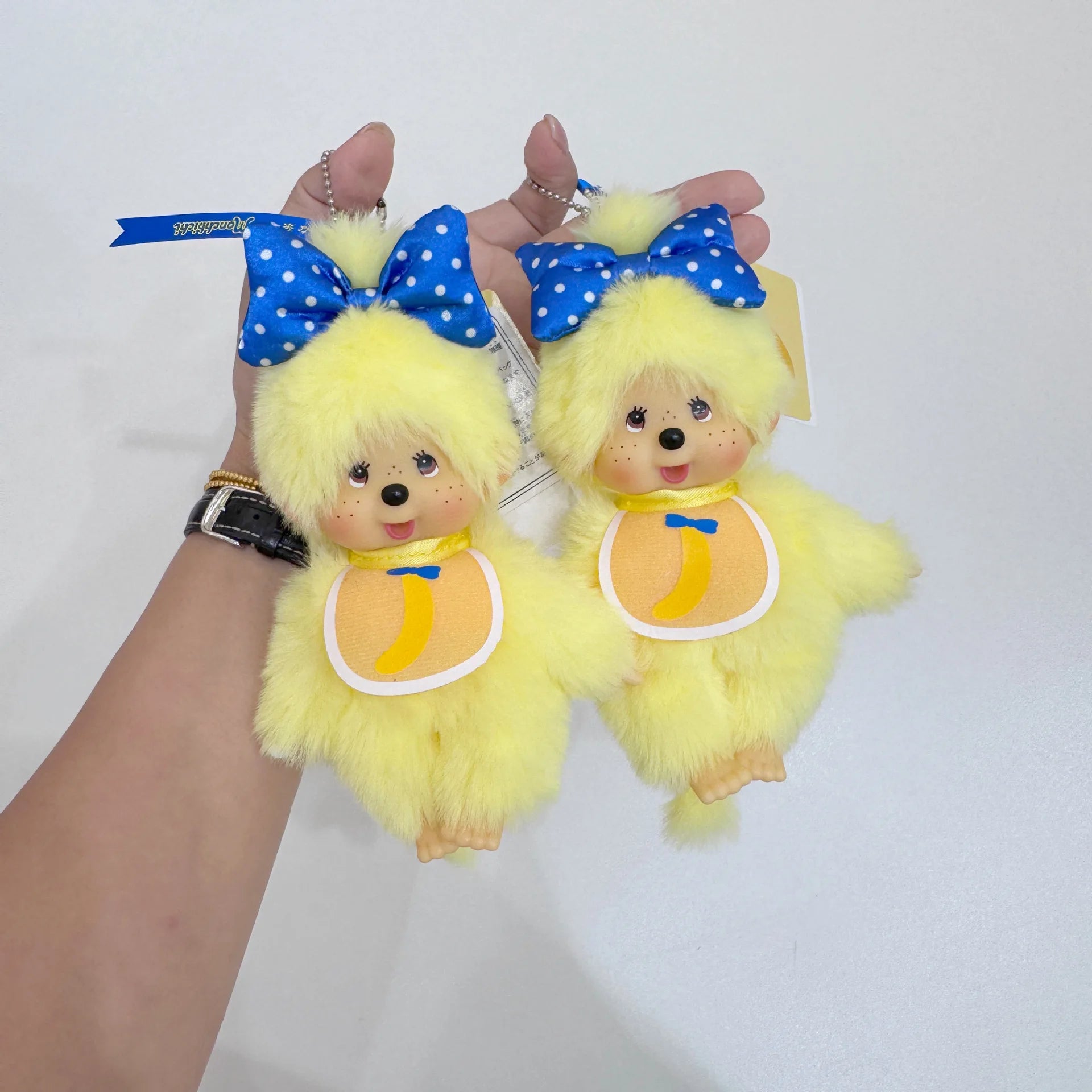 Monchhichi 15cm Banana Series Yellow Plush Doll Soft Stuffed Toy Couple Keychain Bag Pendant Decorative Gift Accessory replic
