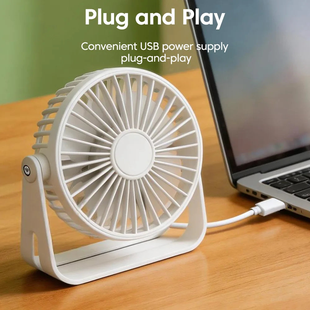 Desk Fan Portable Mini USB Rechargeable Fan Ultra Quiet Suitable For Home Desk Office Student Dormitory Computer Summer