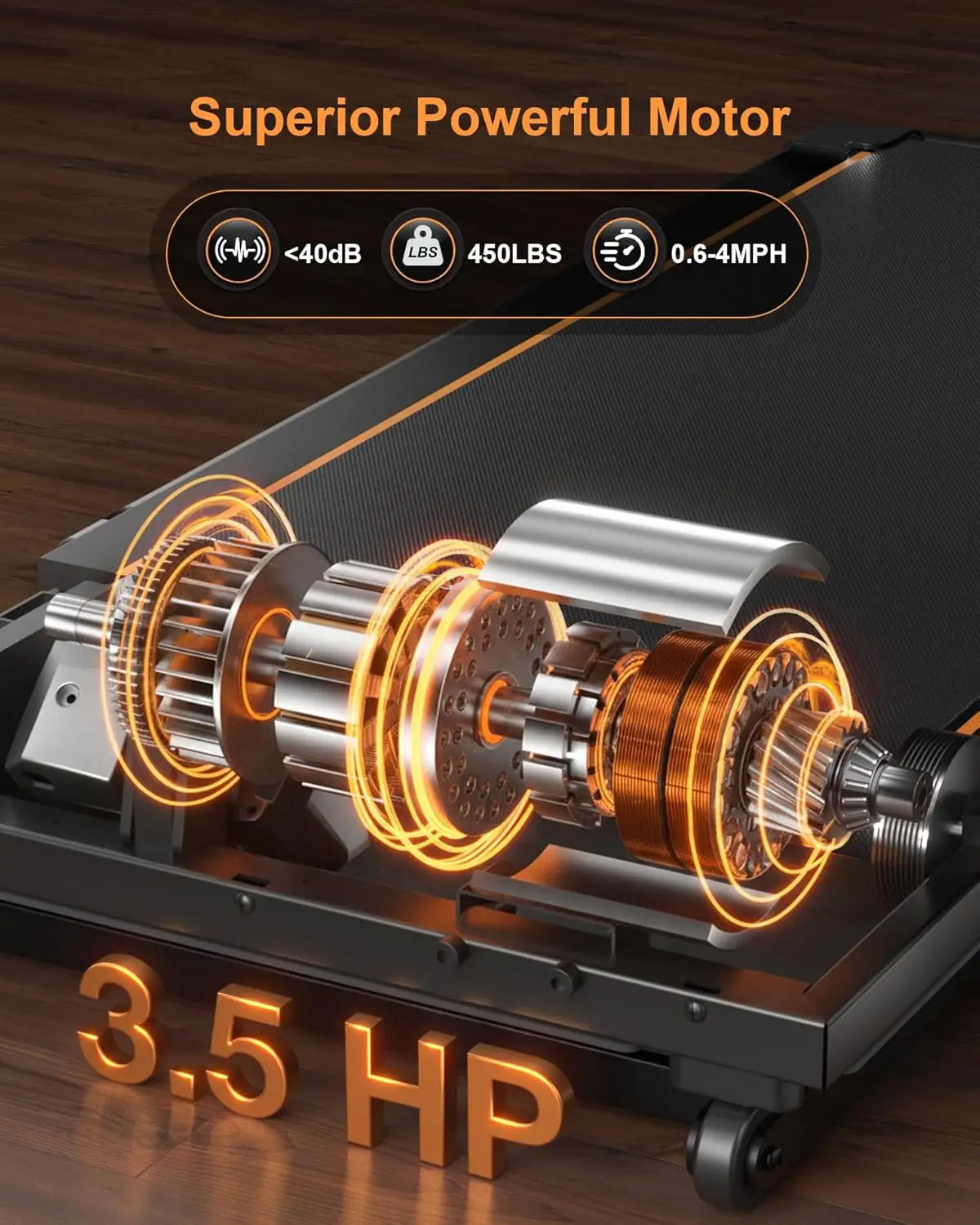 3.5HP Walking Pad Treadmill with 17% Auto Incline 12-Level,450 lbs RGB UI Screen,3 in 1 Under Desk Treadmill with Auto Incline