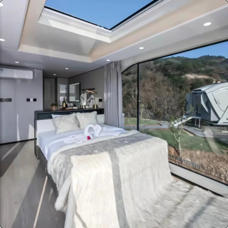 Customized Tiny House Capsule Prefab Modular Luxury Design Panoramic Window Ventilation System Smart Control