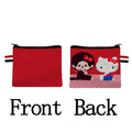 Monchhichi Coin Purse Zipper Storage Bag Cute Cartoon Printed Square Pack Portable Key Handbag Wallet Card Holder Money Purses