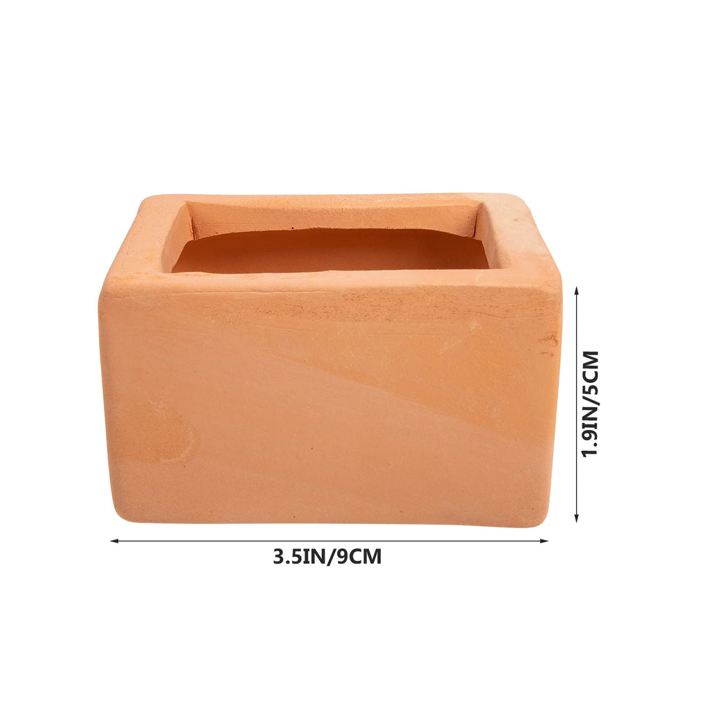 3 Pcs Terracotta Flowerpots Sturdy Red Pottery Succulent Plant Pot Small Containers Ceramic Bowls Home Office Planter