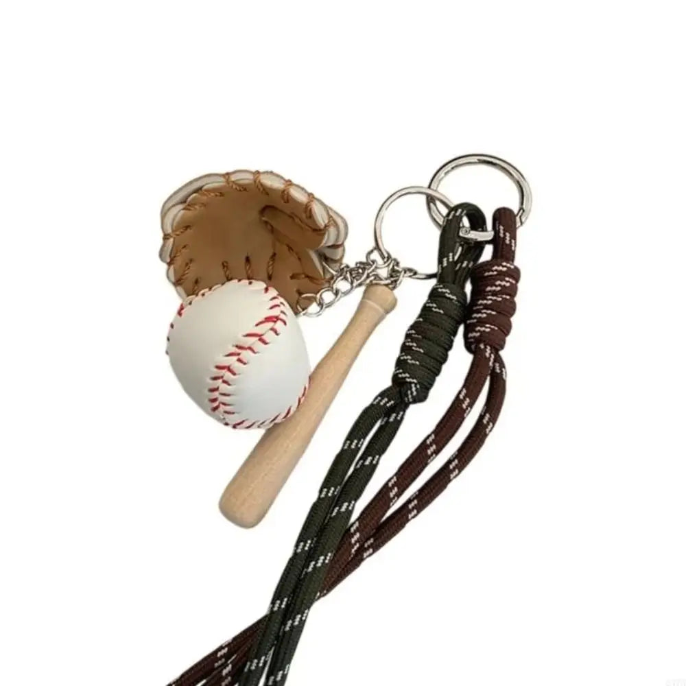 Bag Charms Baseball Braid Rope Pendant Weave Rope Nylon Braid Rope Bag Charms Key Ring Bag Accessories Car Key Chain