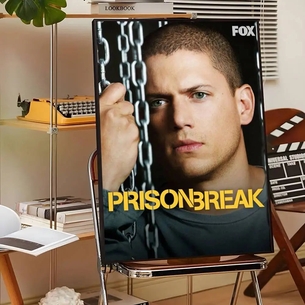 1PC TV P-Prison Break Poster Sticky Wall Art Printing Waterproof Home Living Bed Room Bar Aesthetic Decor