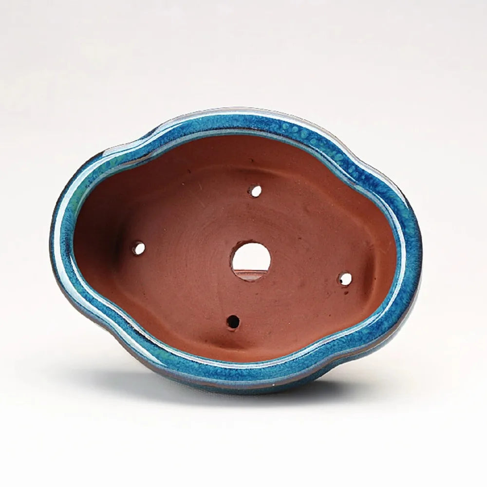 Creative Chinese Style Bonsai Flowerpot Ventilate Purple Sands Ceramic Craft Plant Pot Planter for Home Office Home Decor