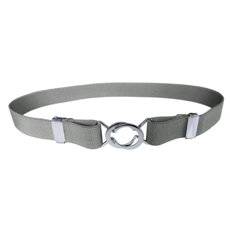 Adjustable Elastic Stretch Belt Invisible Belt for Women Girls Jeans Pants Dress,2.5cm Wide Metal Ring Buckle,No Hassle,No Bugle