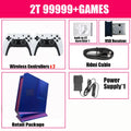 G3 Pro Retro Video Game Console Dual System with 99999+Games for SWITCH/PS3/WIIU/WII/PS2 60+Emulators 2/4T Wireless Controllers